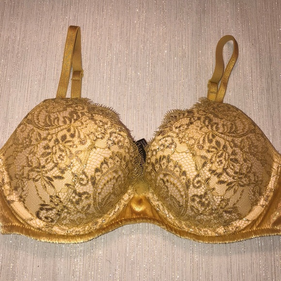 Victoria Secret Very Sexy Gold Bra Size 32C - Picture 1 of 3